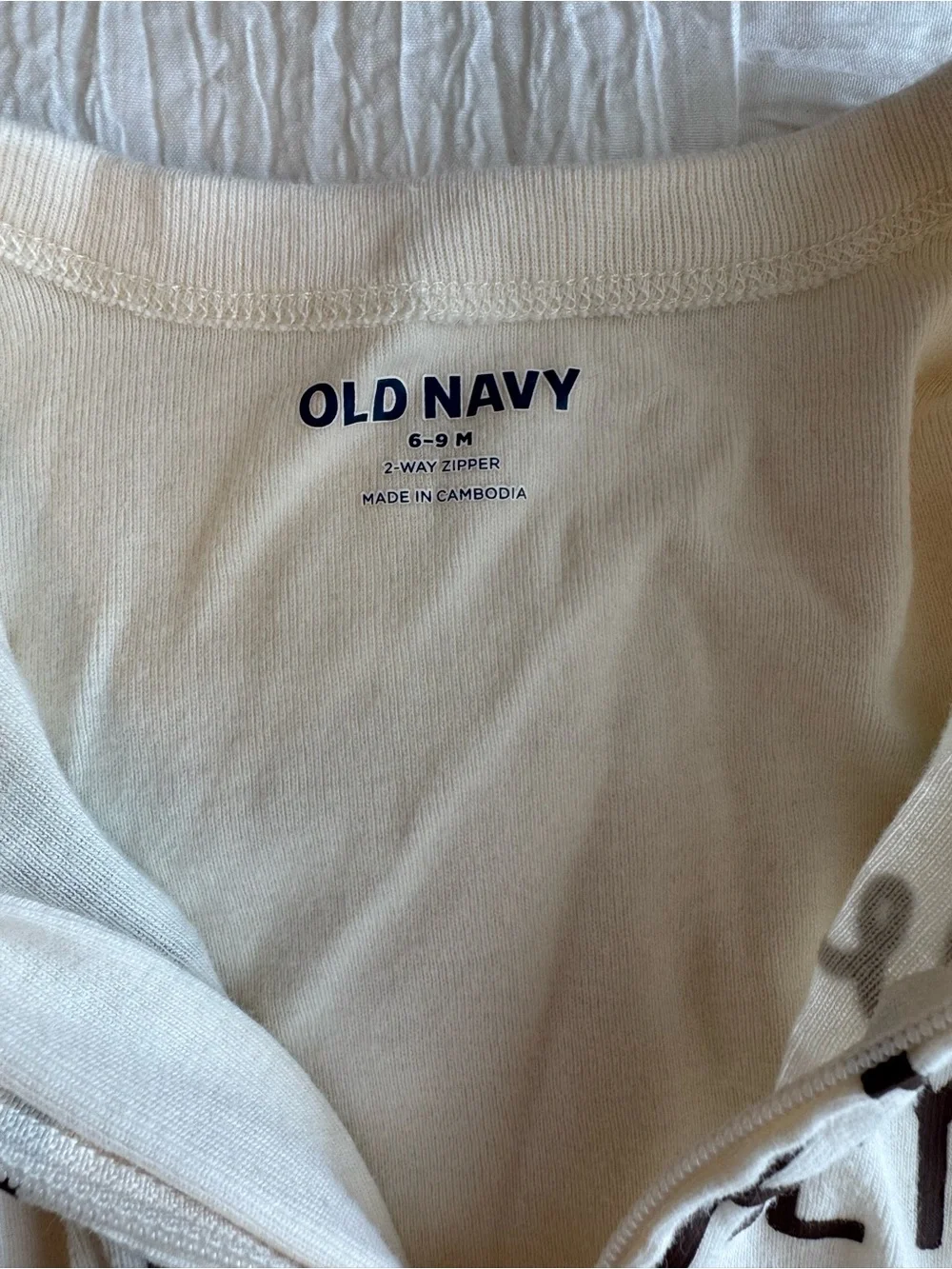 Old Navy Cream 'Little Turkey' Kids Footed One-Piece